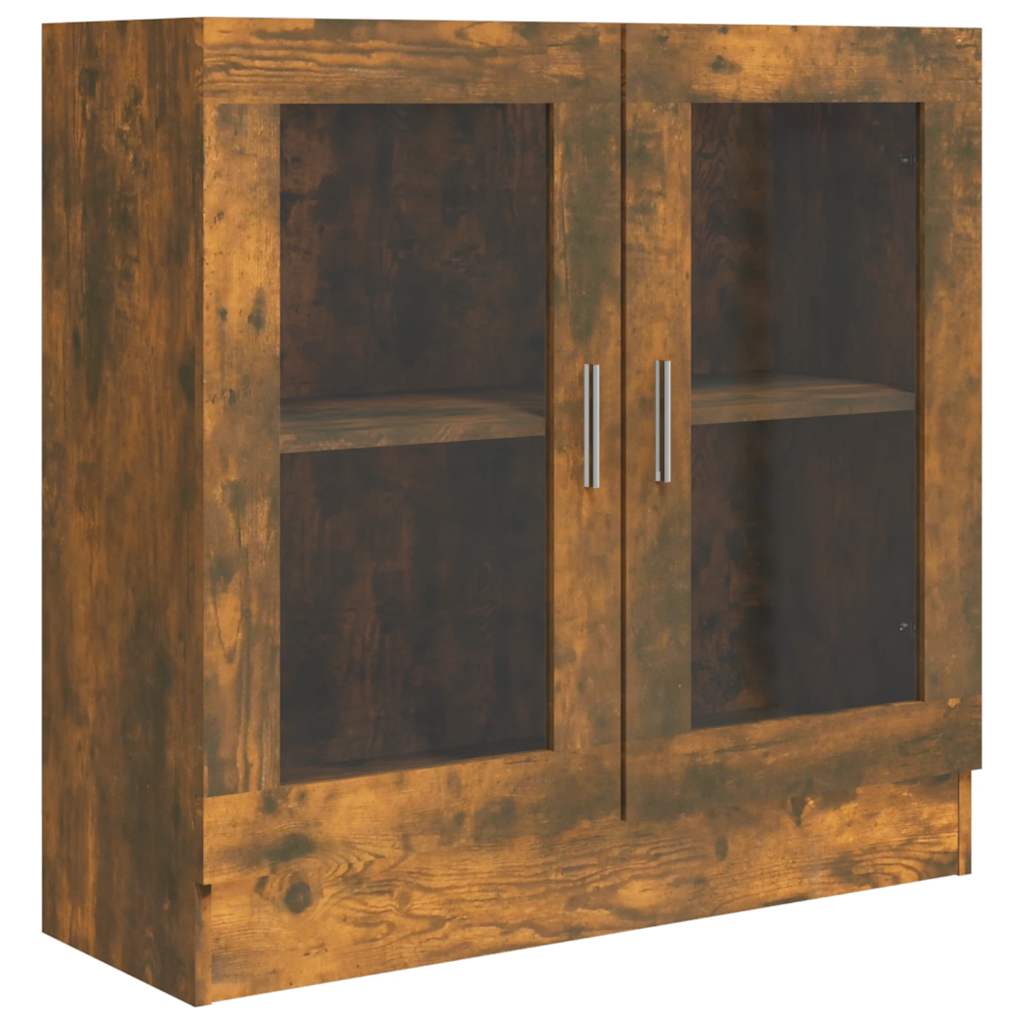 Vitrine 82,5x30,5x80 cm derivados de madeira carvalho fumado
