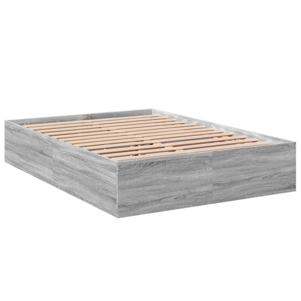 Estrutura cama 120x190 cm derivados de madeira cinzento sonoma