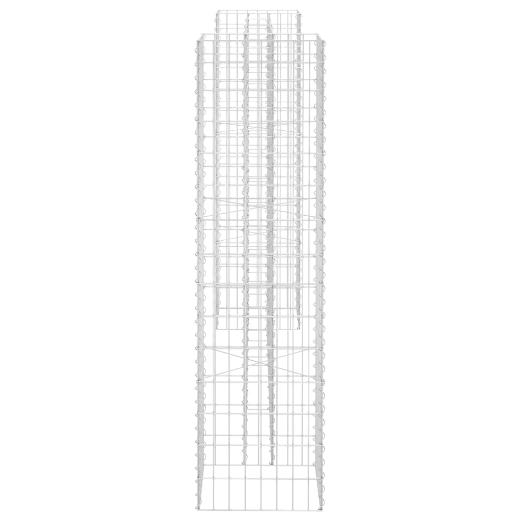 Gabião em forma de h fio de aço 260x40x150 cm