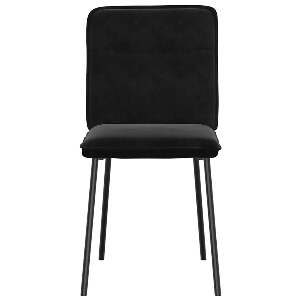 Cadeiras de jantar 4 pcs veludo preto