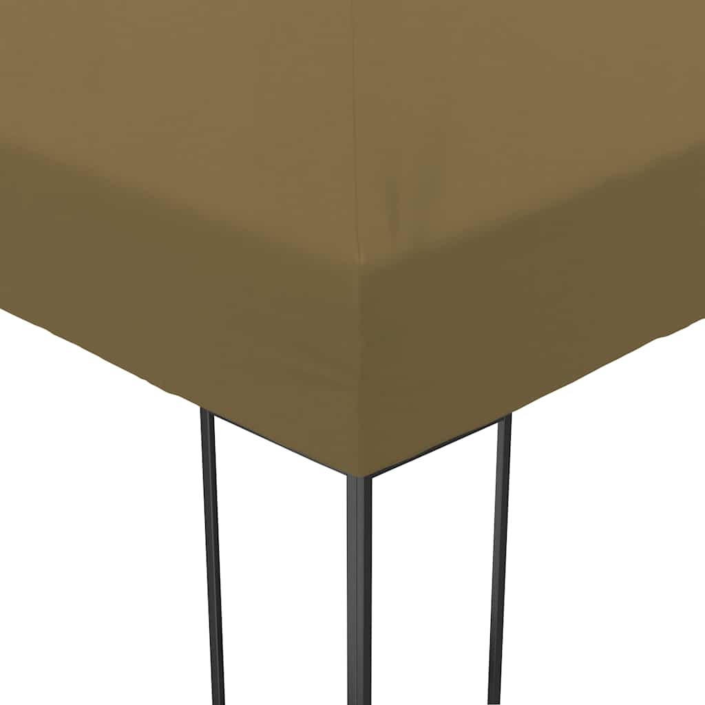 Gazebo 6x3x2,7 m 180 g/m² cinzento-acastanhado