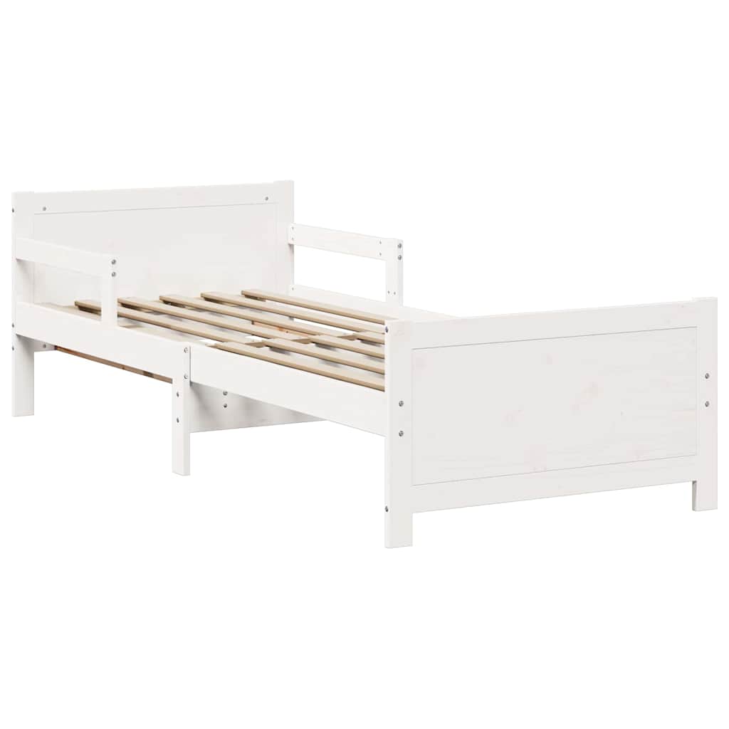 Estrutura da cama branco 80 x 200 cm derivados de madeira