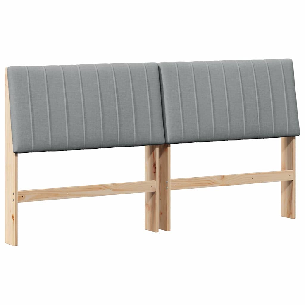 Cabeceira estofada cinzento-claro 180 cm