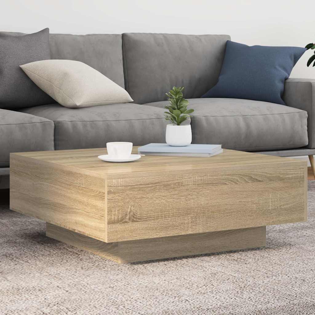 Mesa de centro 80x80x31 cm contraplacado carvalho sonoma