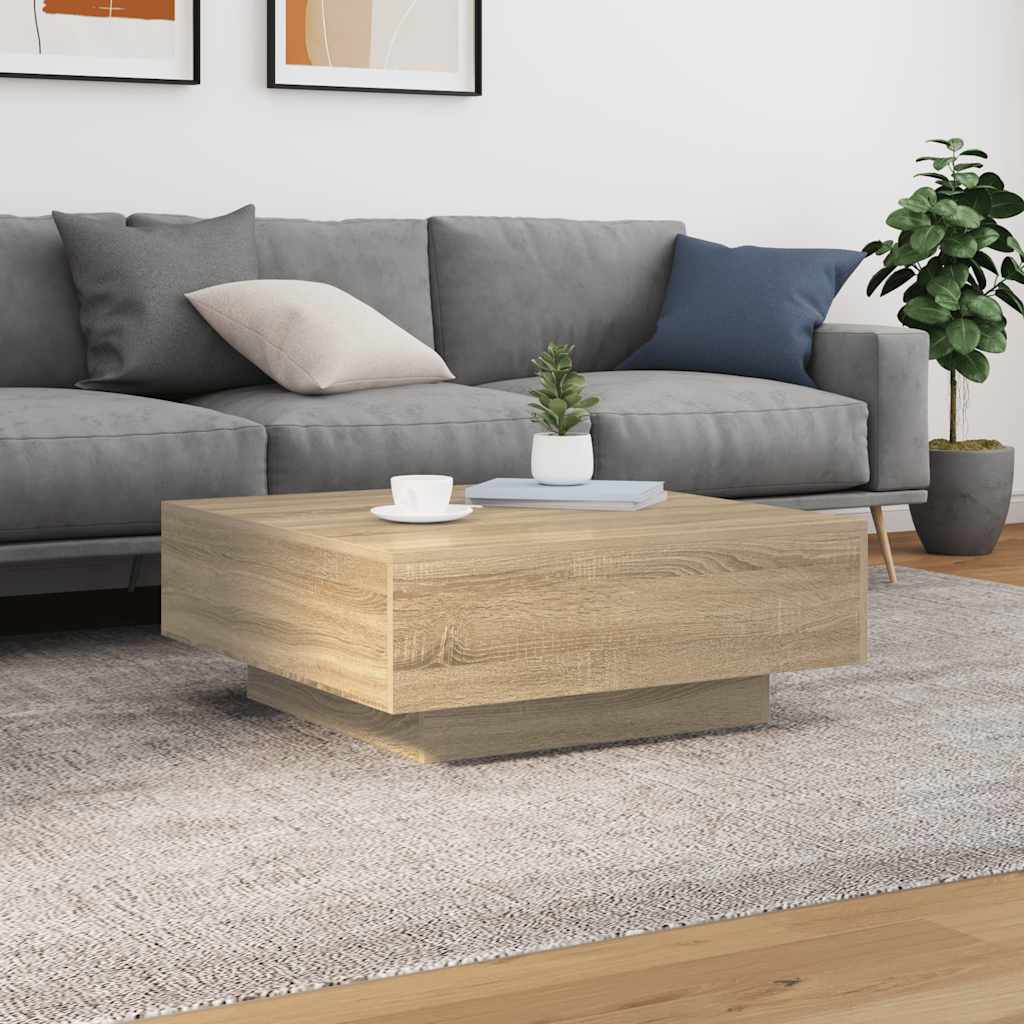 Mesa de centro 80x80x31 cm contraplacado carvalho sonoma