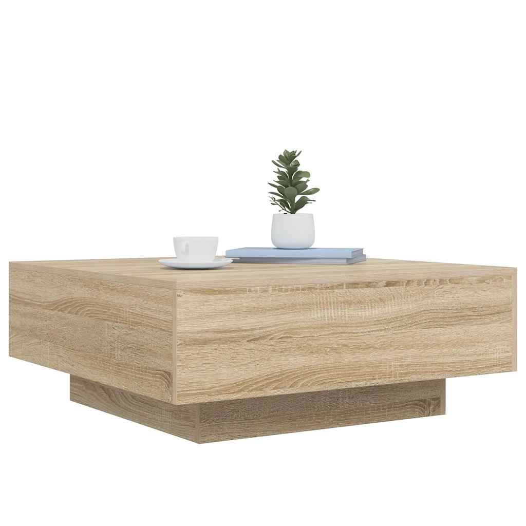 Mesa de centro 80x80x31 cm contraplacado carvalho sonoma