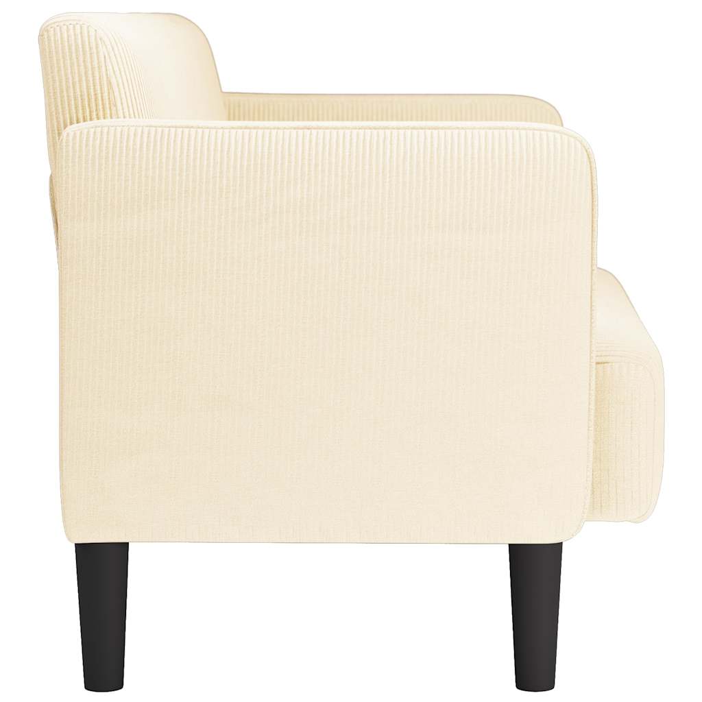 Sofá-luvas 109 cm tecido corduroy creme