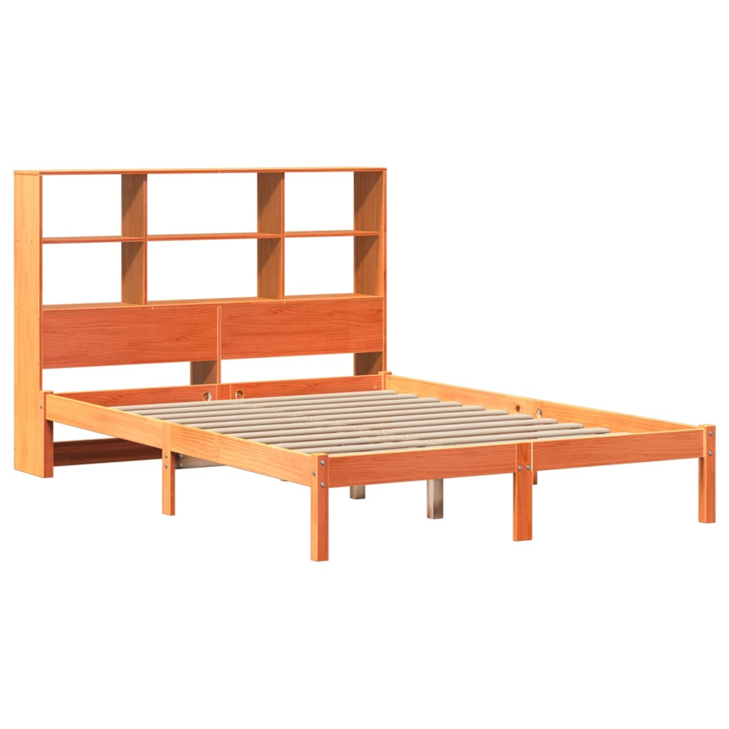 Cama com estante sem colchão 150x200 cm pinho maciço