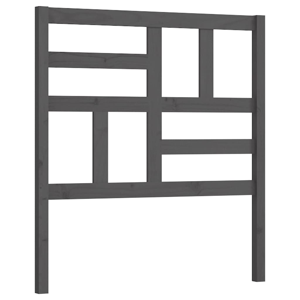 Cabeceira de cama 96x4x104 cm pinho maciço cinzento