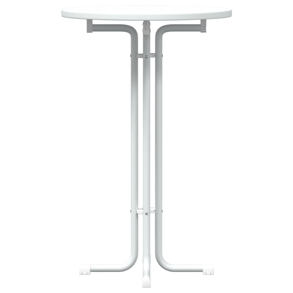 Mesa de bar ø70x110 cm derivados de madeira e aço branco
