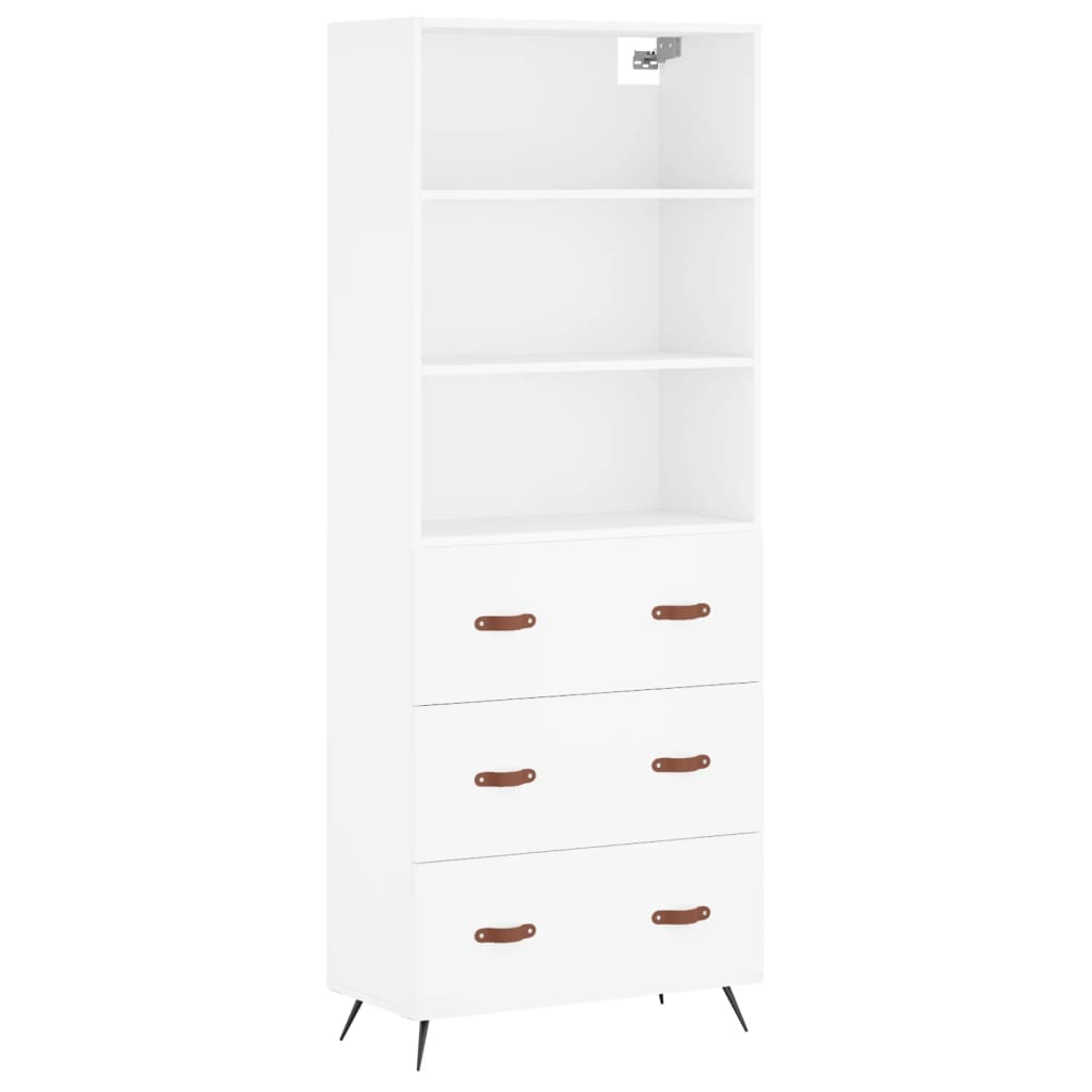 Armário alto 69,5x34x180 cm derivados de madeira branco