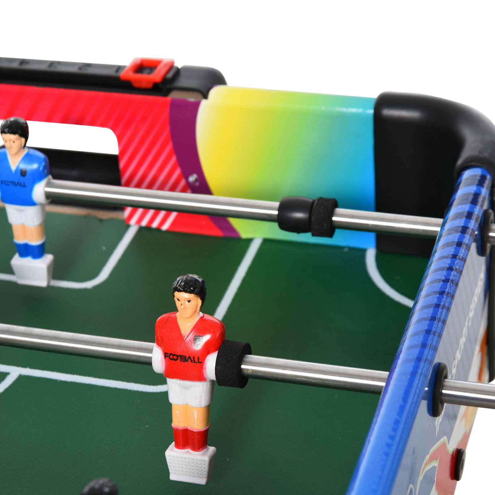 Mesa de jogos dobrável 4 em 1 matraquilhos hóquei de mesa bilhar pingue-pongue e acessórios incluídos 86,5x43,5x64 cm multicor
