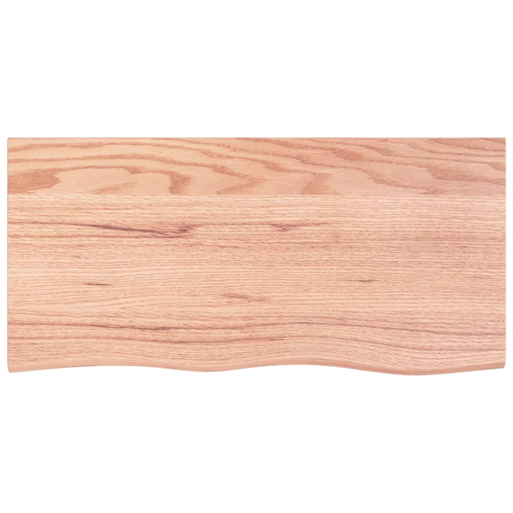 Bancada p/ wc 100x50x2 cm madeira maciça tratada castanho-claro