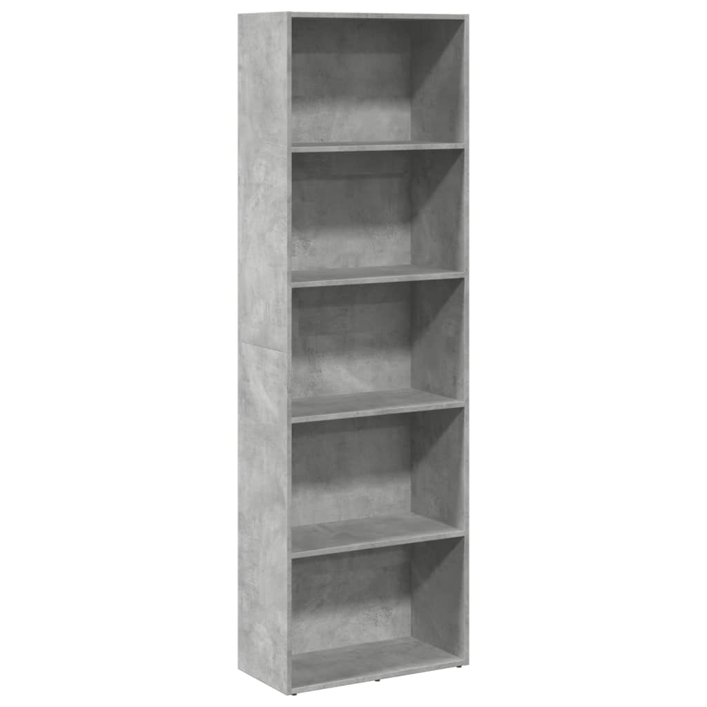 Estante 60x30x189 cm derivados de madeira cinzento cimento