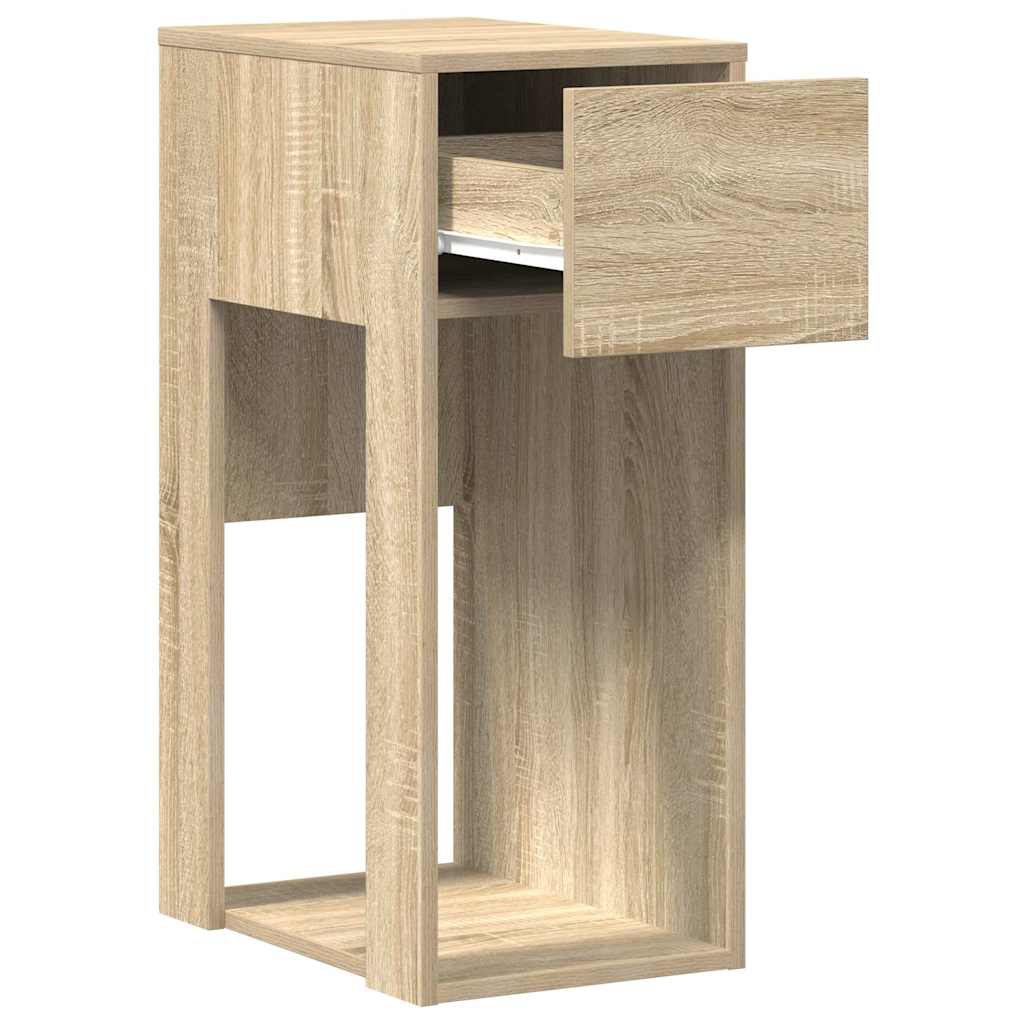 Suporte torre computador com gaveta 30x44x74 cm carvalho sonoma