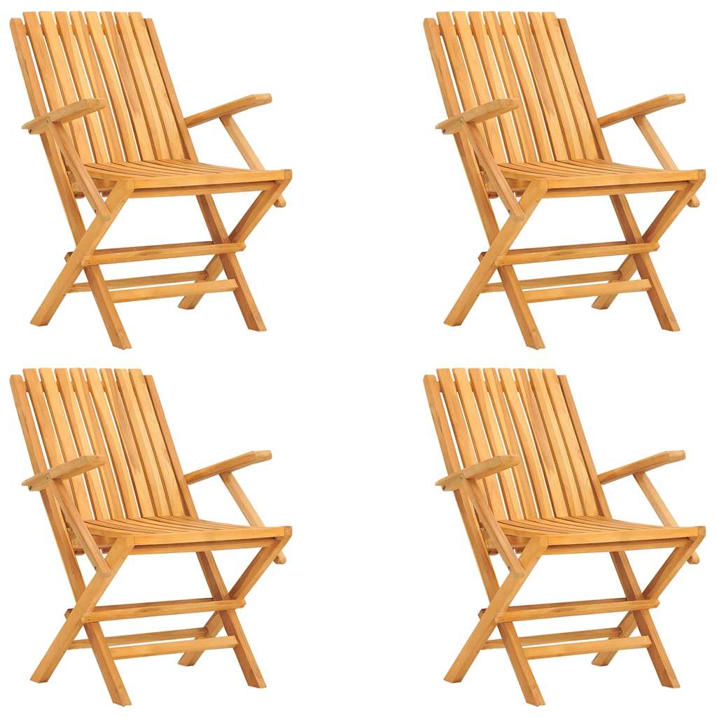 5 Pcs conjunto de jantar p/ jardim madeira de teca maciça