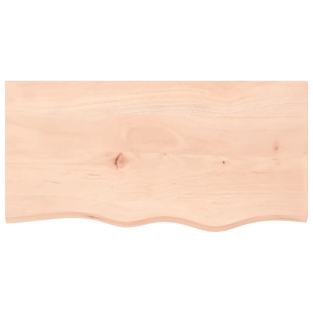Tampo de mesa 80x40x(2-6) cm carvalho maciço não tratado