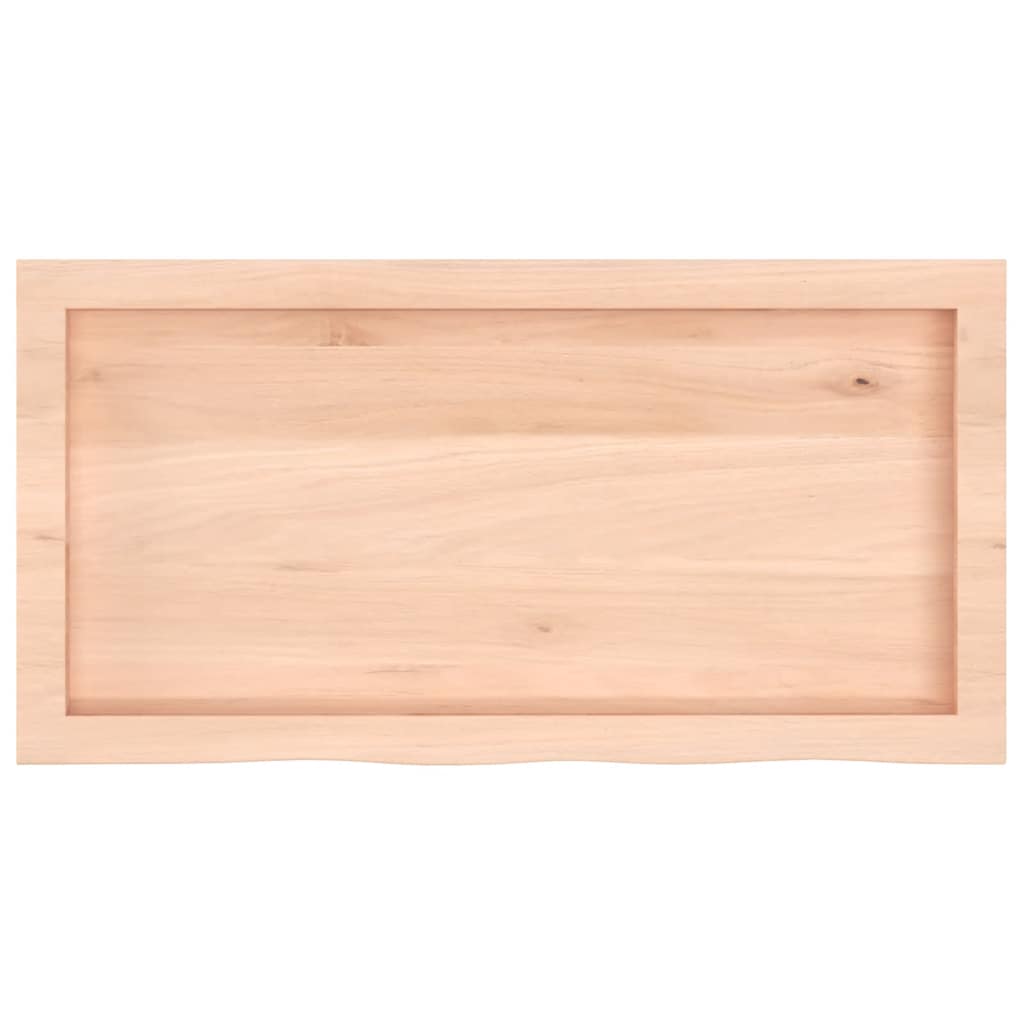 Tampo de mesa 80x40x(2-6) cm carvalho maciço não tratado