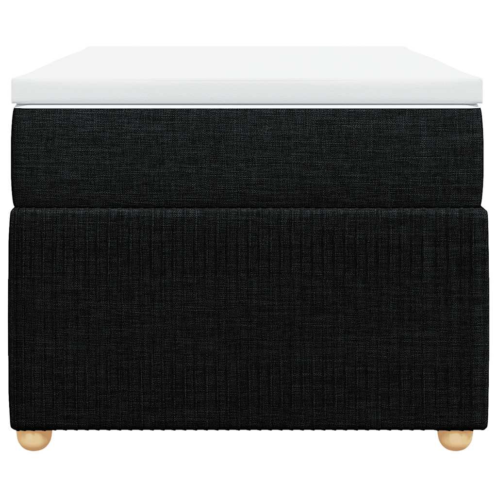 Cama com molas/colchão 100x200 cm tecido preto