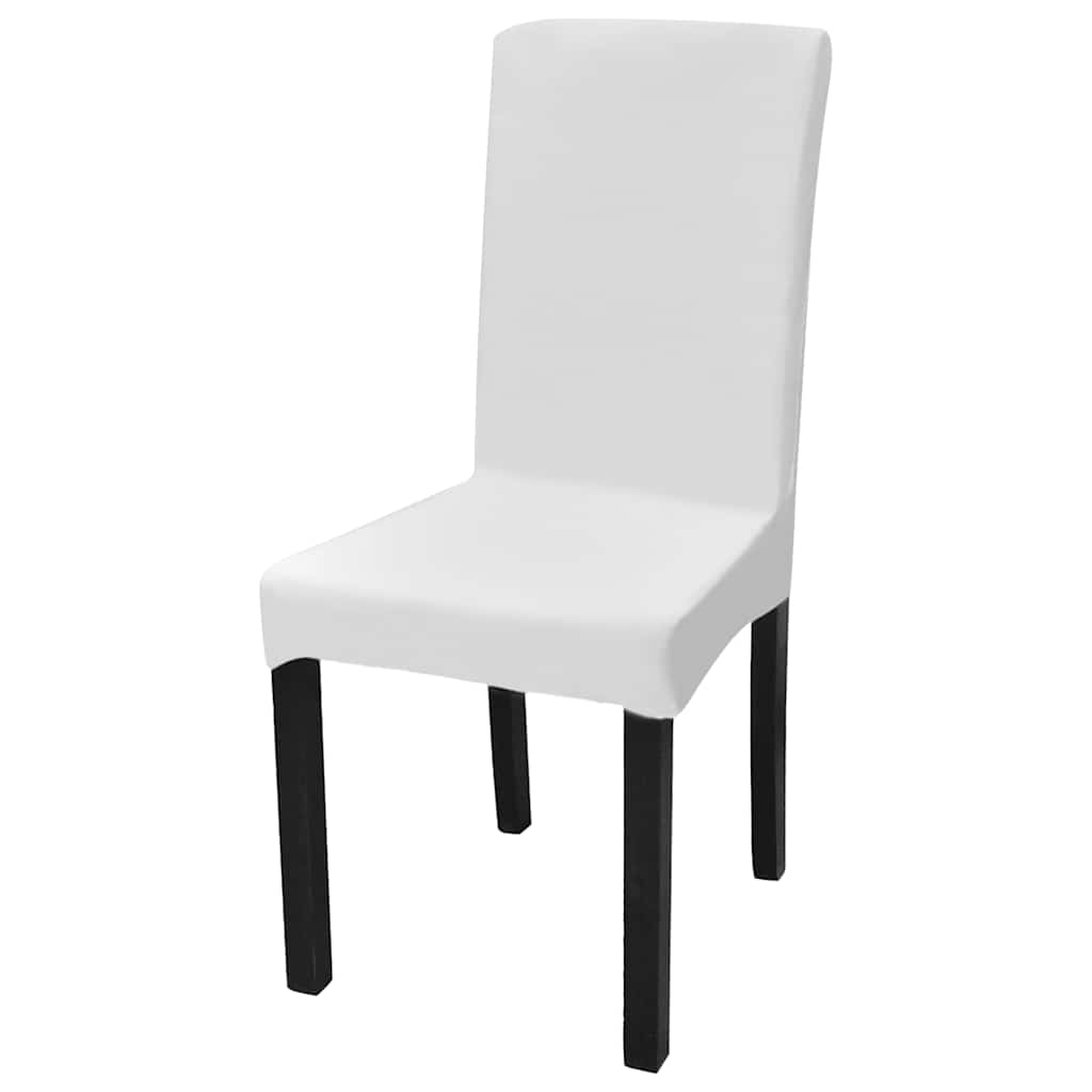 6 Pcs capas extensíveis para cadeiras branco