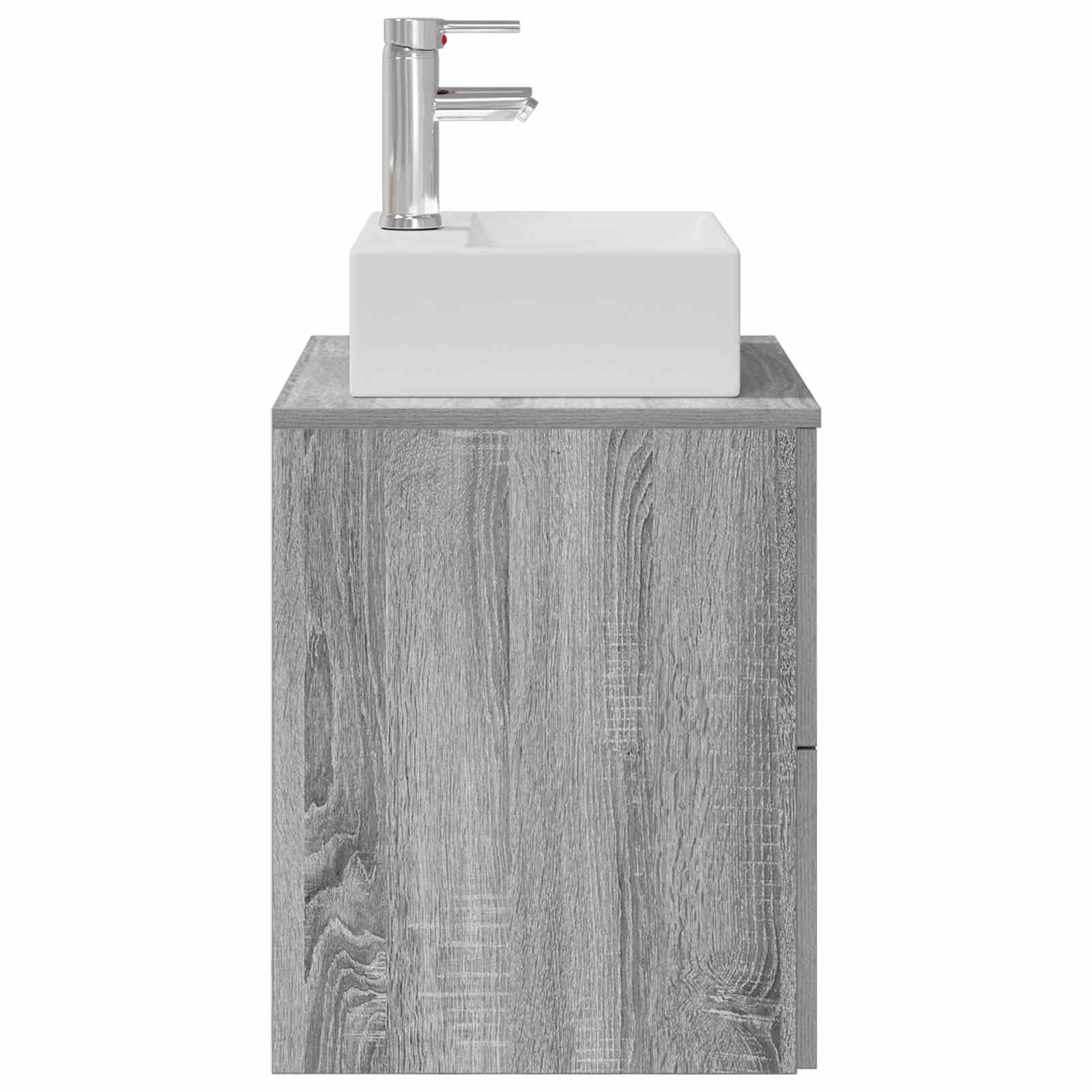 Vaidade com pia suspensa sonoma cinzento 49,5 x 41 x 62,5 cm