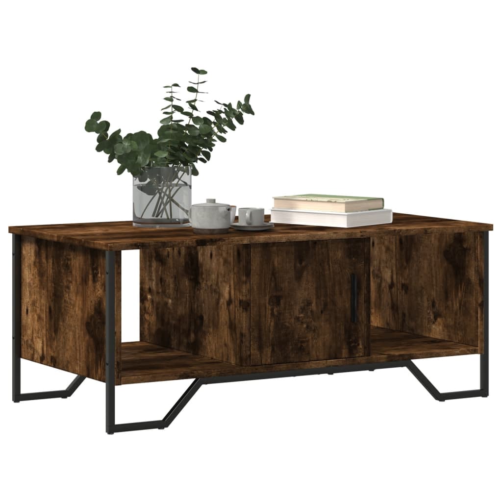 Mesa de centro 100x51x40 cm derivados madeira carvalho fumado