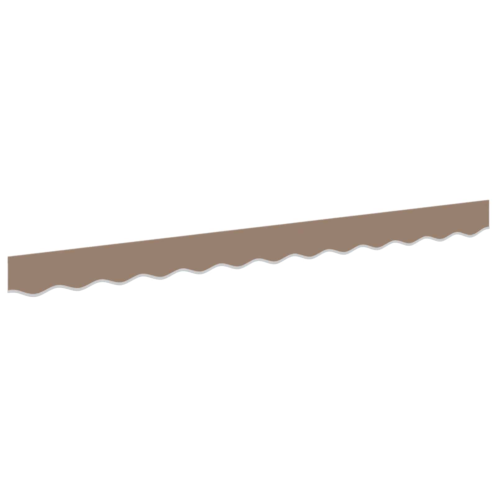 Substituição de valance de toldo cinzento-acastanhado poliéster