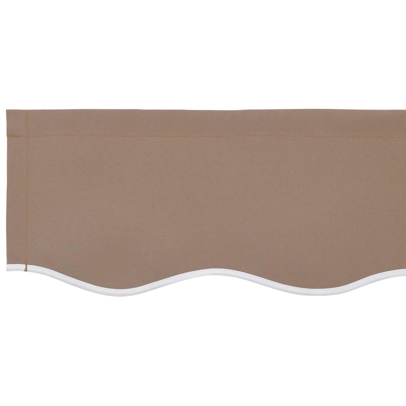 Substituição de valance de toldo cinzento-acastanhado poliéster