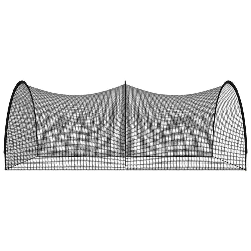 Rede p/ treino de rebatida basebol 600x400x250 poliéster preto