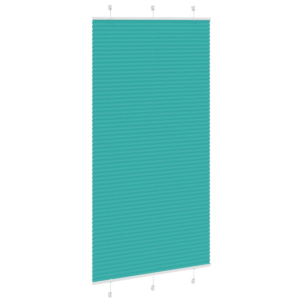 Gasolina verde plissada cega 105x200 cm largura tecido 104,4cm