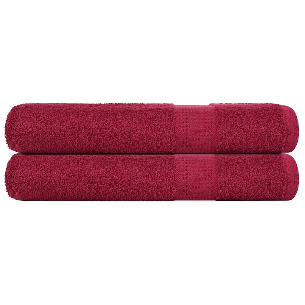 Toalhas de sauna frogn 2 pcs 80x200 cm 360 g/m² bordéus