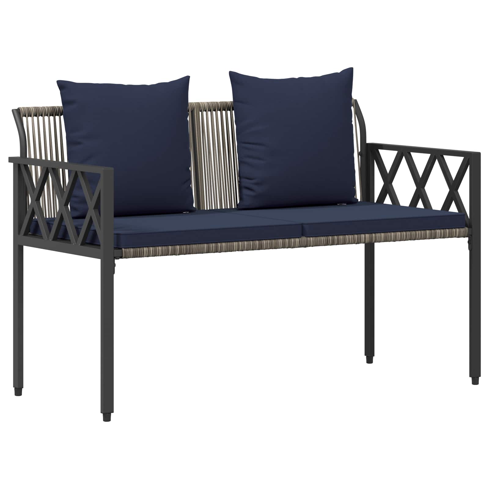 Bancos de exterior 2 -seater 116 x 56 x 75 cm vime PE