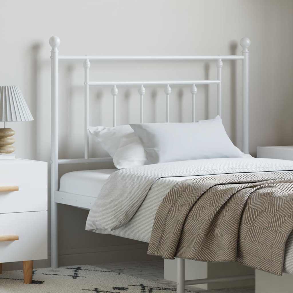 Cabeceira de substituição 100 cm metal branco