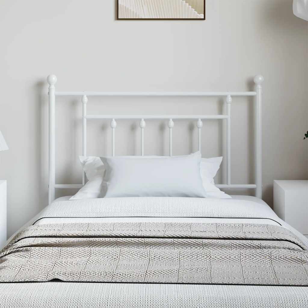 Cabeceira de substituição 100 cm metal branco