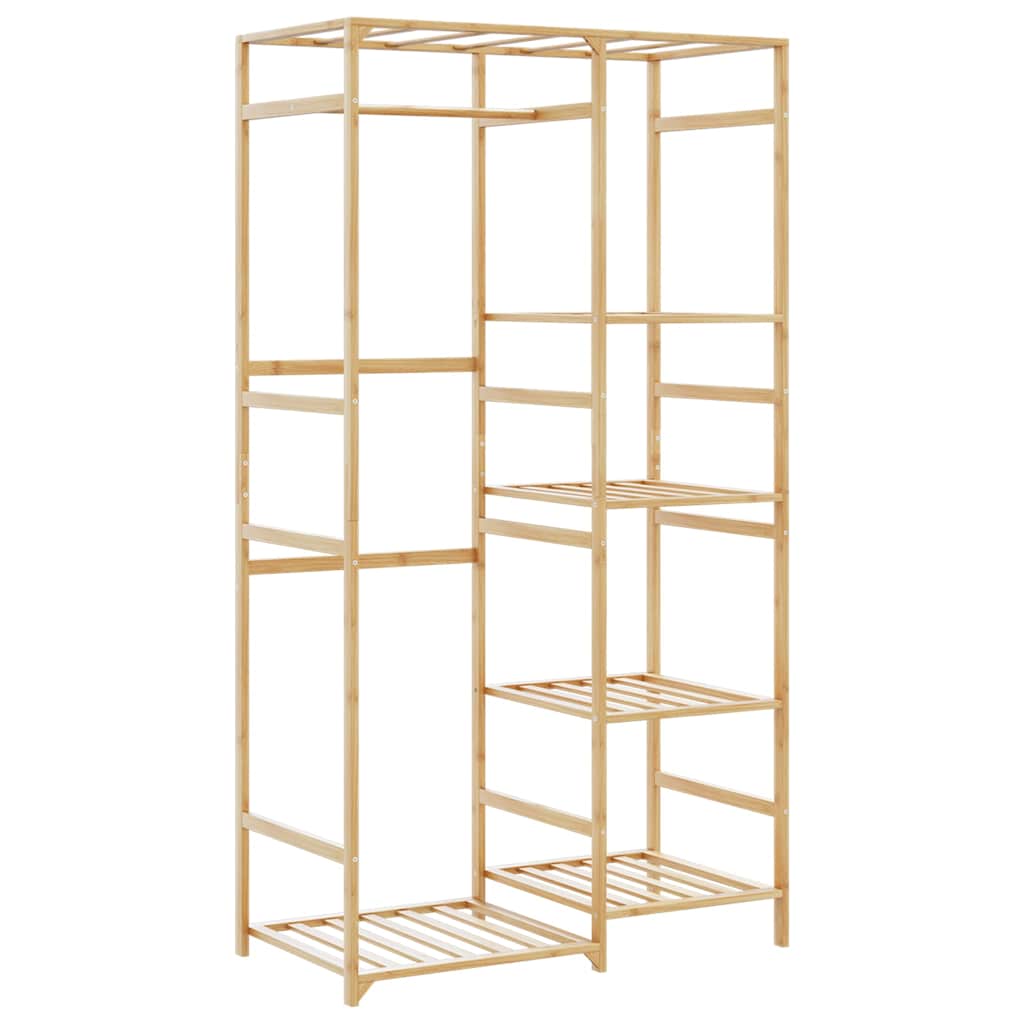 Roupeiro com prateleiras 100x50x184,5 cm bambu