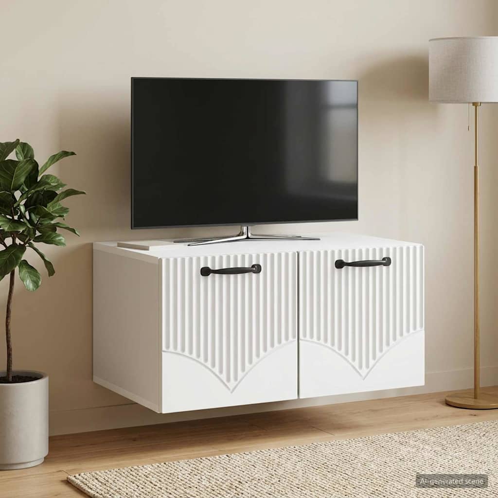 Gabinete de TV de parede branco 59,5 x 41 x 30 cm