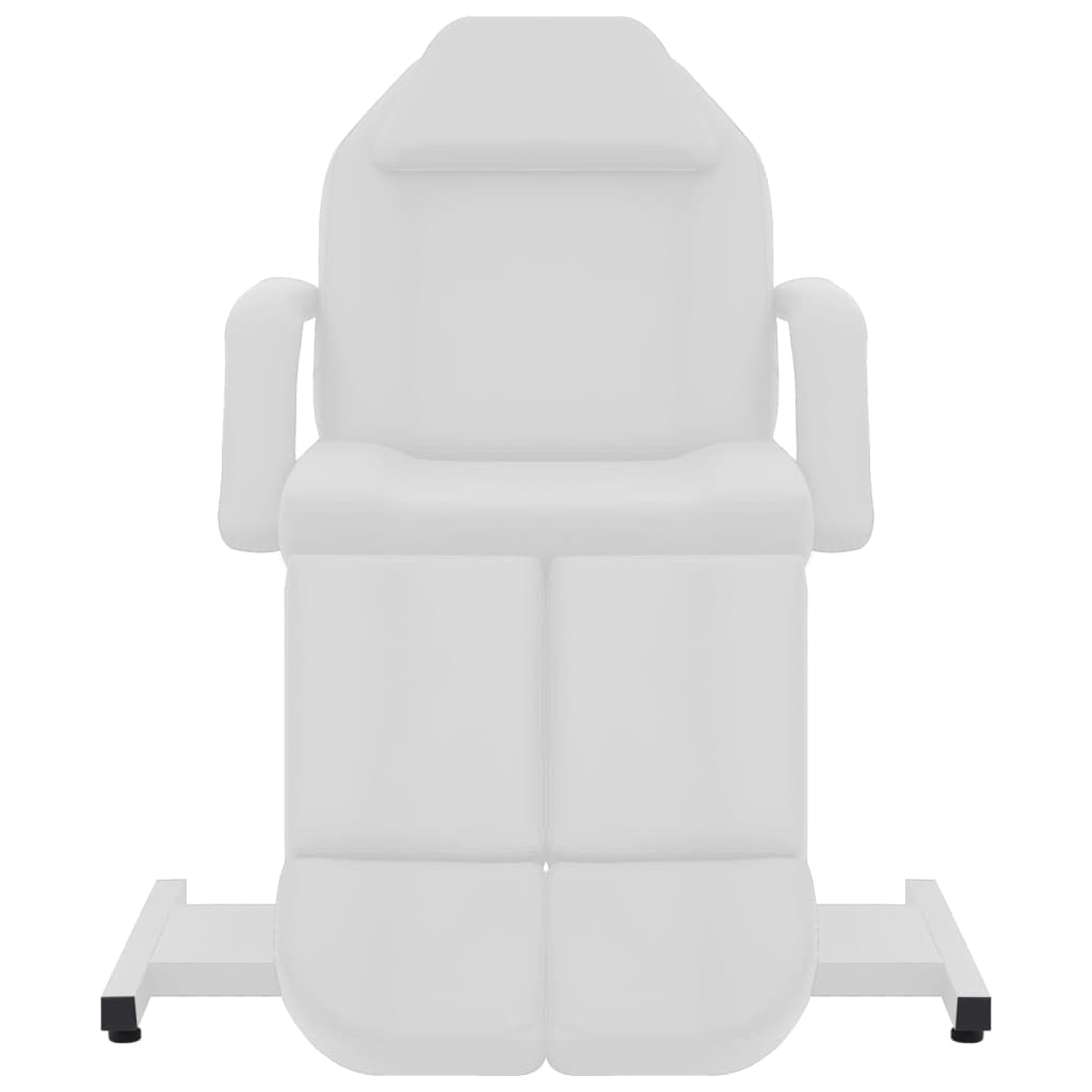 Cadeira de esteticista couro artificial 180x62x78 cm branco