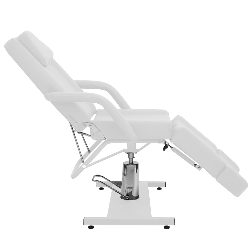 Cadeira de esteticista couro artificial 180x62x78 cm branco