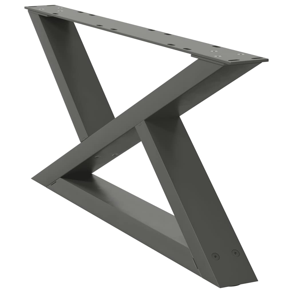 Pés para mesa de centro 2 peças antracite 70x(30-31,3) cm aço