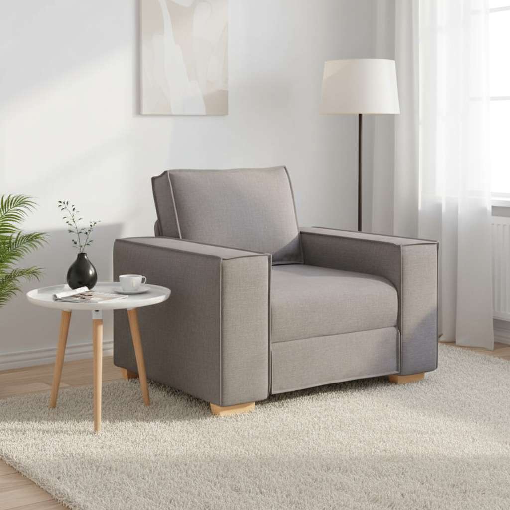 Sofá-cadeira taupe 100x78x84 cm tecido