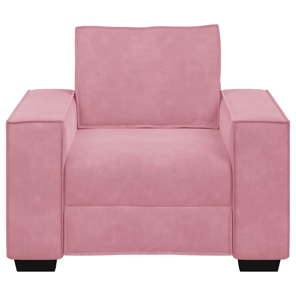 Poltrona 100x78x84 cm veludo rosa