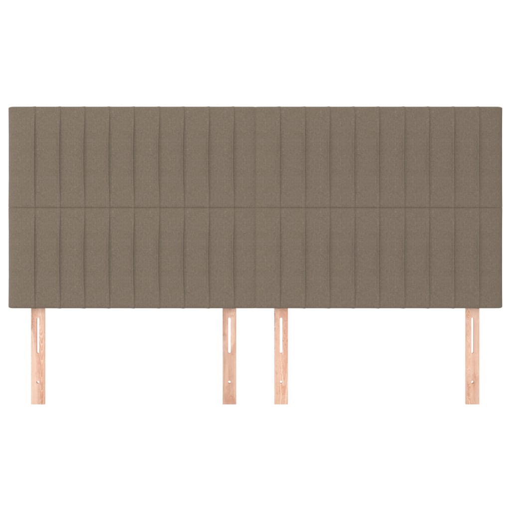 Cabeceira taupe 160x5x118/128 cm tecido