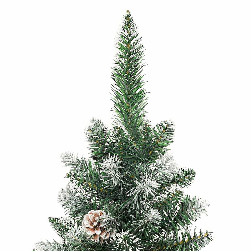Árvore de natal artificial fina com suporte PVC 180 cm