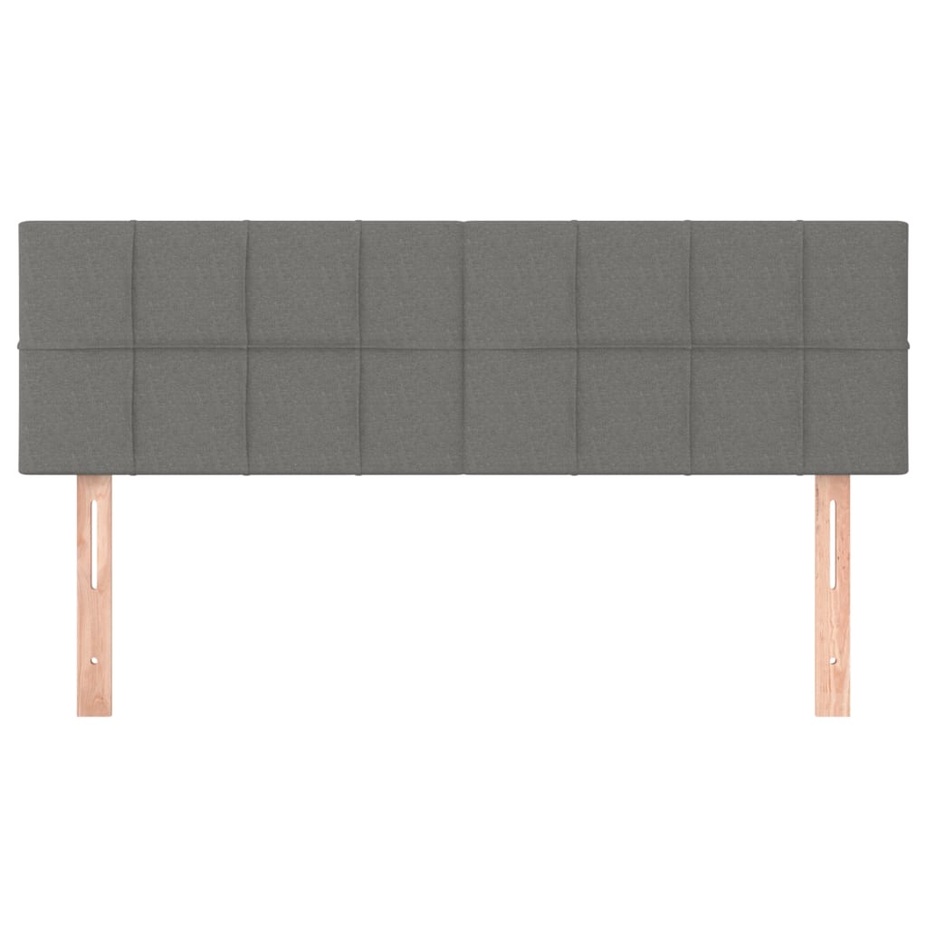 Cabeceiras cinzento-escuro 144x5x78/88 cm tecido