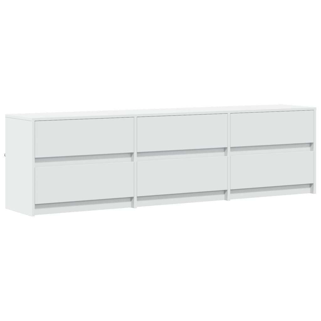 Móvel de TV com luzes LED derivados de madeira branco