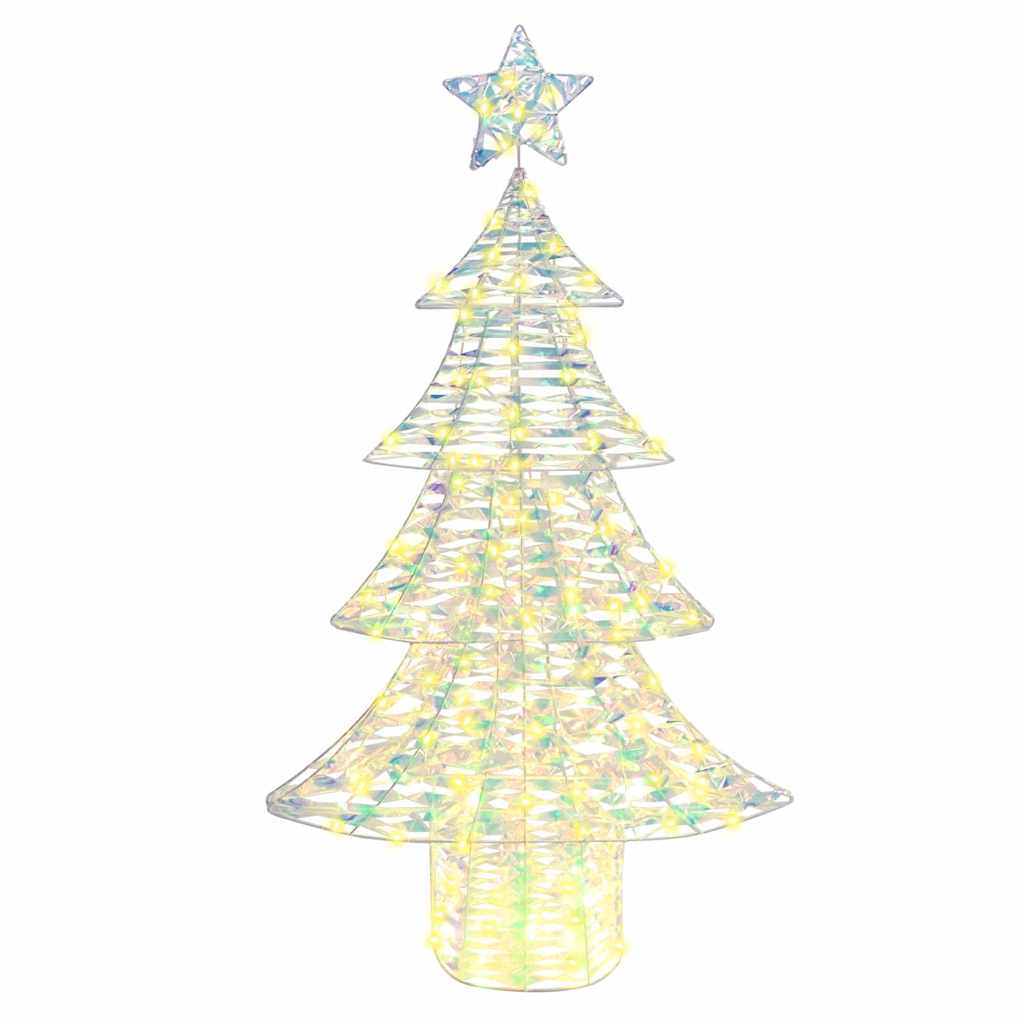 Árvore de natal com 160 leds branco quente 150 cm PET