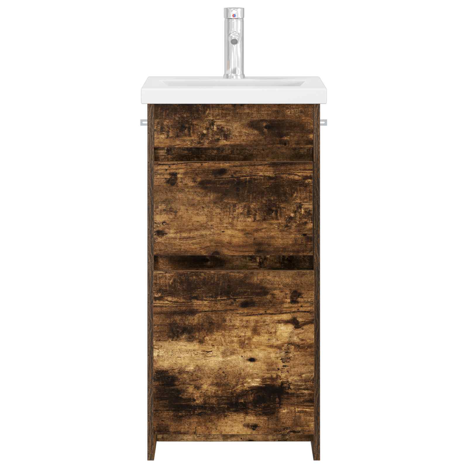 Gabinete de banheiro com pia carvalho fumado 42 x 40 x 84,5 cm