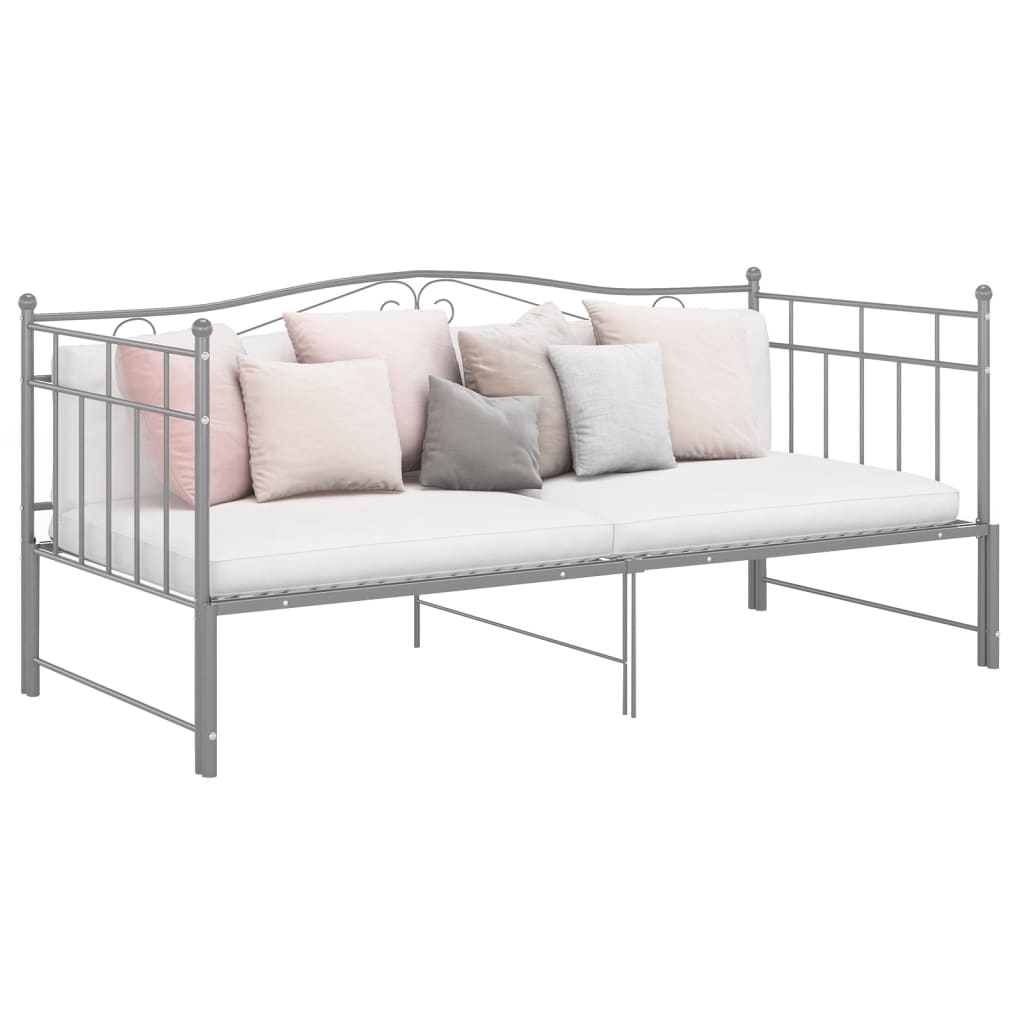 Estrutura sofá-cama de puxar 90x200 cm metal cinzento