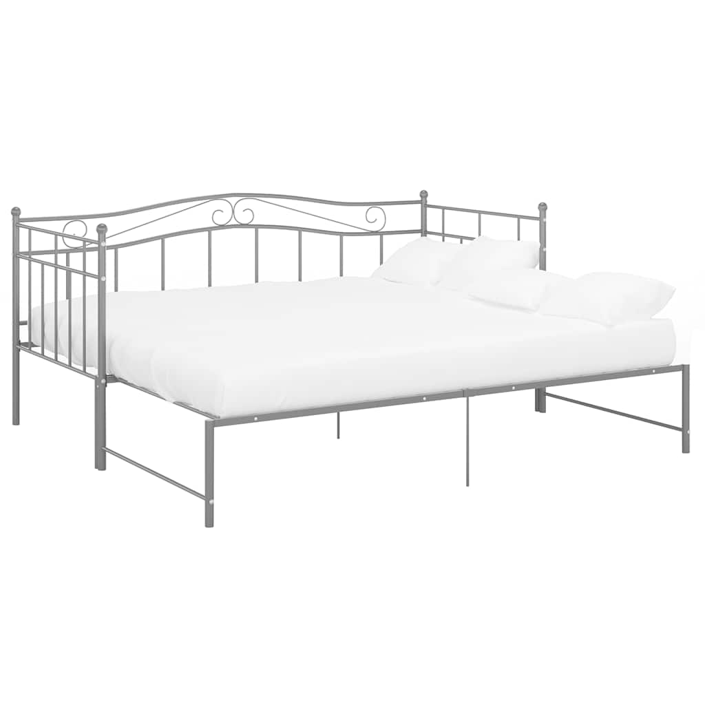 Estrutura sofá-cama de puxar 90x200 cm metal cinzento