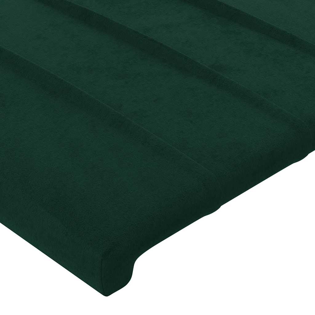 Cabeceira verde escuro 144x5x118/128 cm veludo